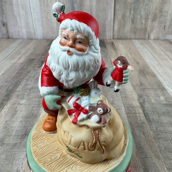 Vintage 1987 Enesco I Believe in Santa Music Box WORKS Christmas - Picture 5 of 5